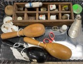 Lot of sewing items, including