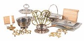 Lot of silver plate & brass it