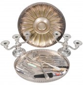 Lot of silver plate & pewter,