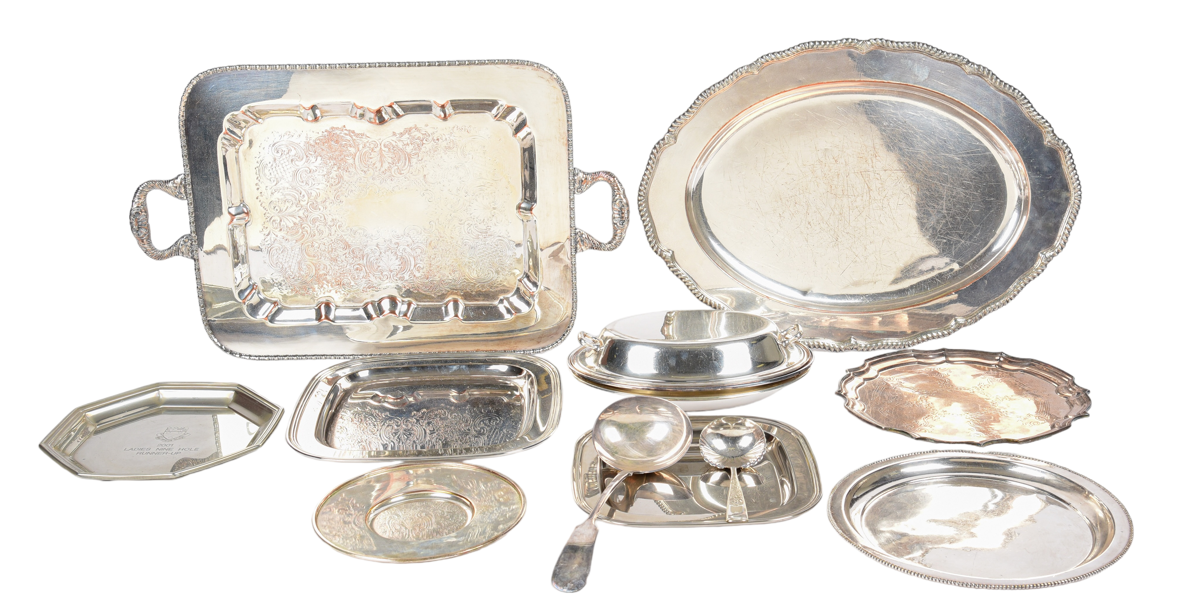 Lot of silver plate, including