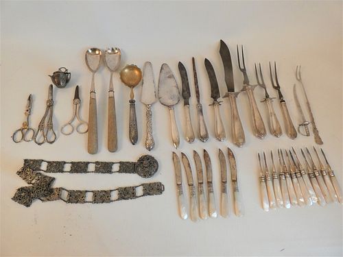 LOT OF SILVER & SILVER PLATED