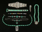 LOT OF SILVER & STONE JEWELRYL