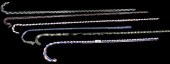 LOT OF SIX GLASS CANESLot of S
