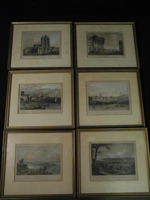 Lot of six hand colored bookplate
