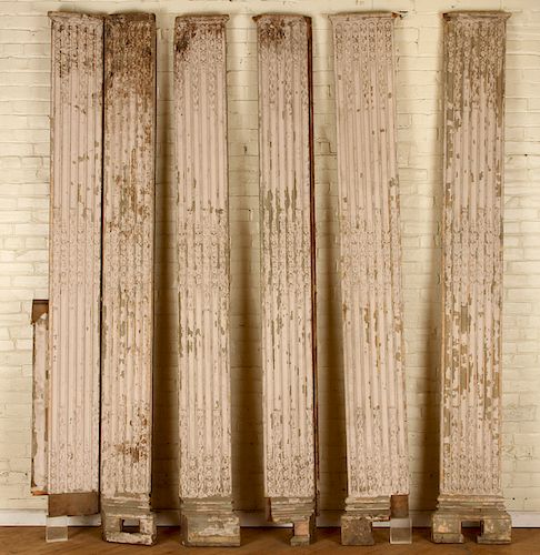 LOT OF SIX PAINTED WOOD