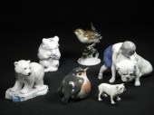 Lot of six porcelain figurines