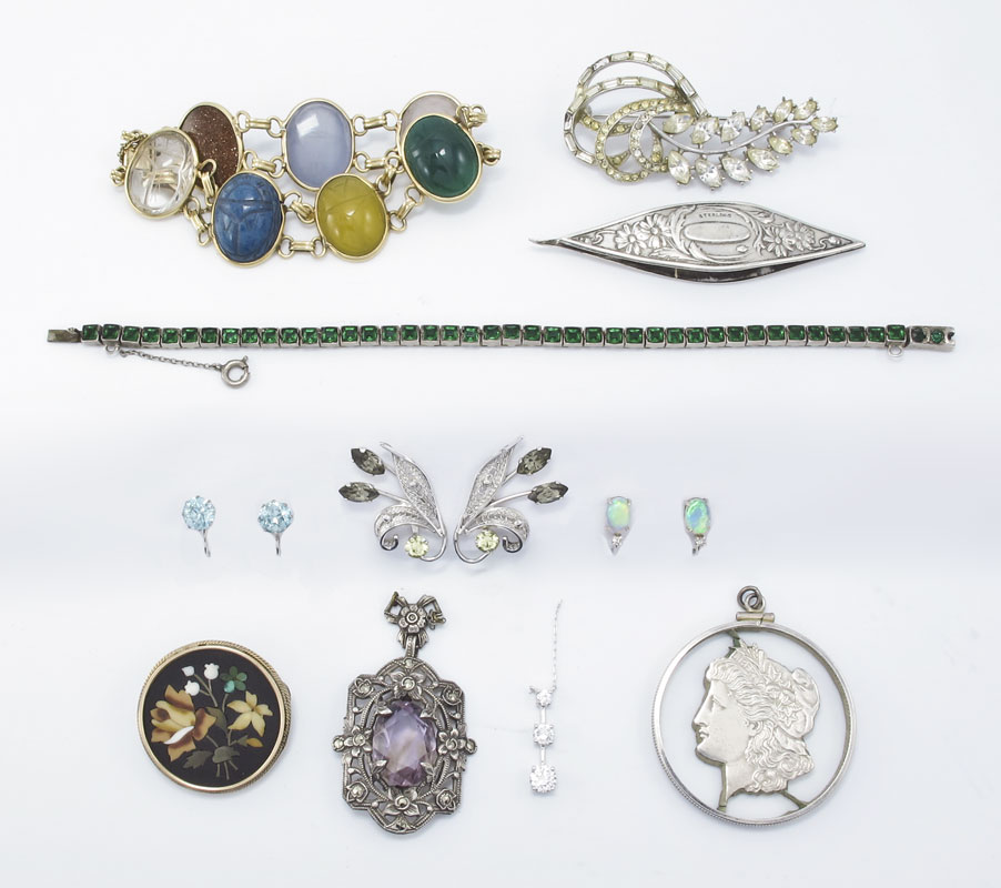 LOT OF STERLING AND COSTUME
