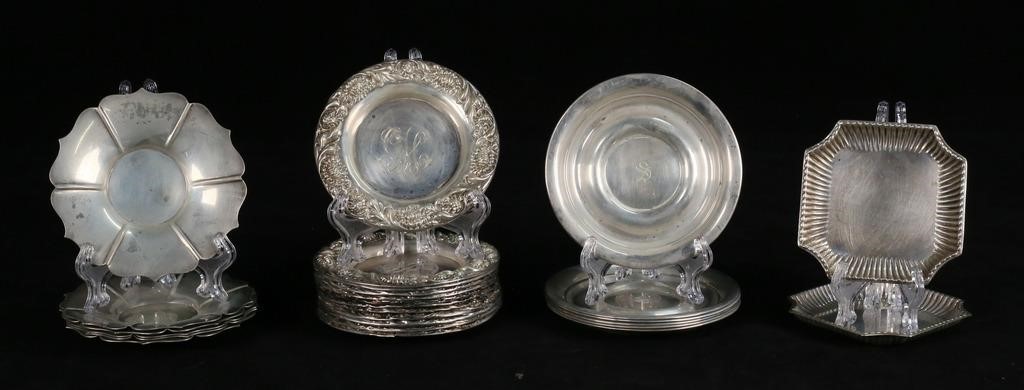 LOT OF STERLING ASHTRAYS26 piece