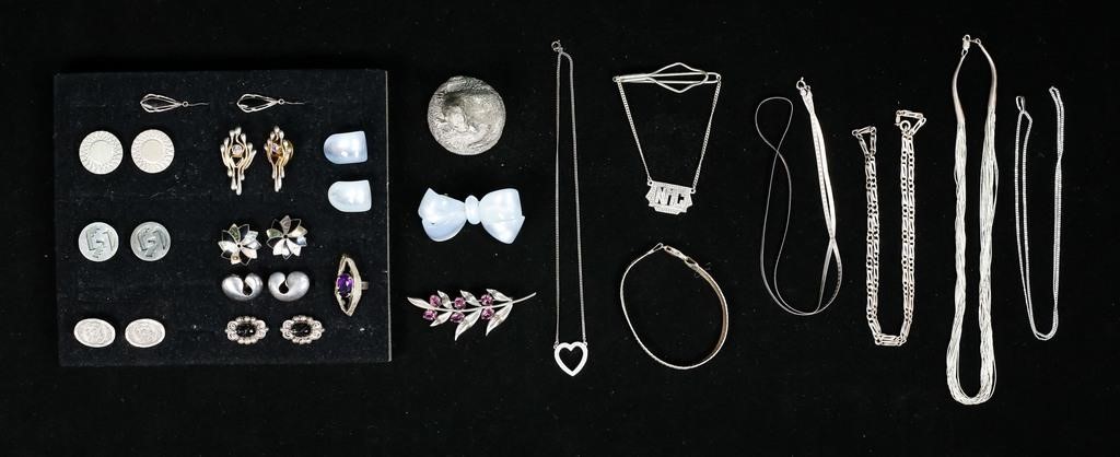 LOT OF STERLING JEWELRY & SEAL