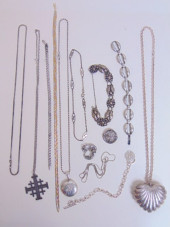 LOT OF STERLING JEWELRY LARGE