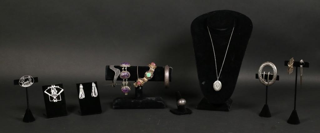 LOT OF STERLING JEWELRYFan form