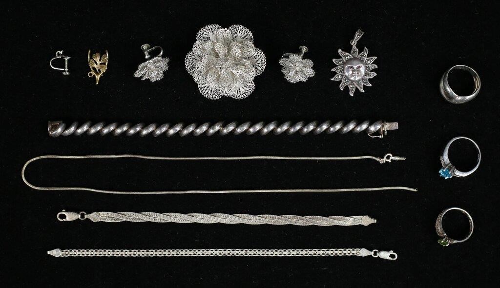 LOT OF STERLING JEWELRYLot of