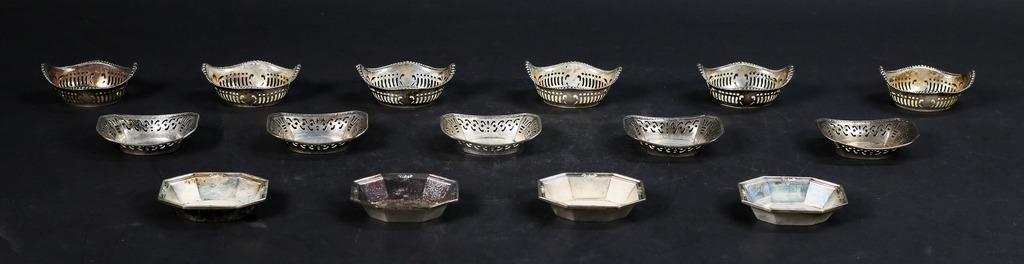 LOT OF STERLING NUT DISHES3 sets of