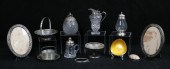 LOT OF STERLING RIMMED & GLASS