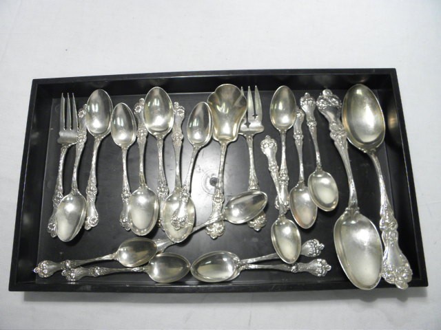 Lot of sterling silver floral