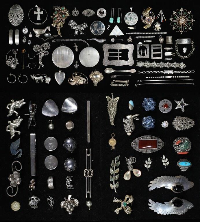 LOT OF STERLING SILVER JEWELRY