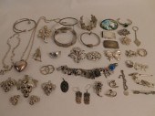 LOT OF STERLING SILVER JEWELRY