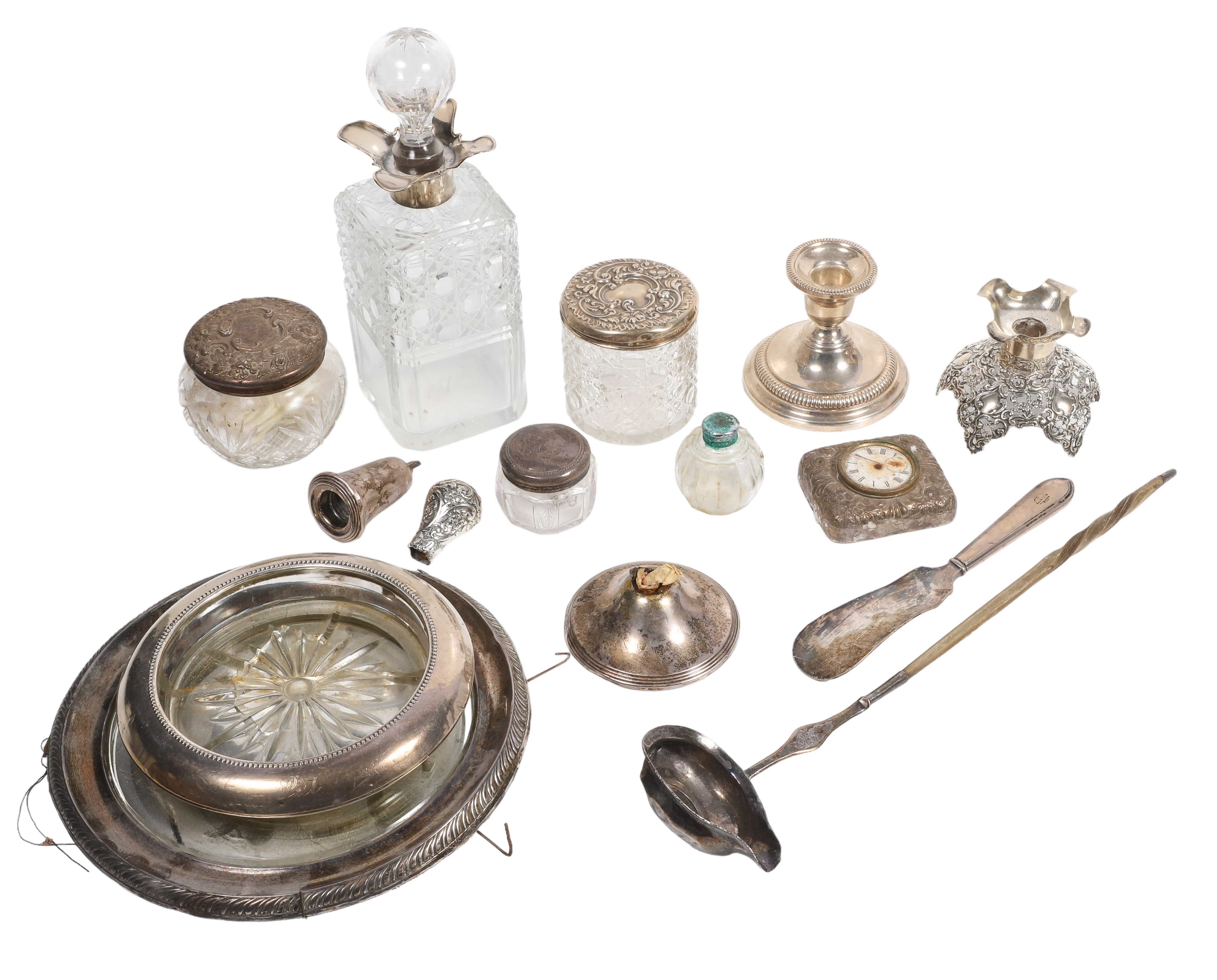 Lot of sterling silver mounted
