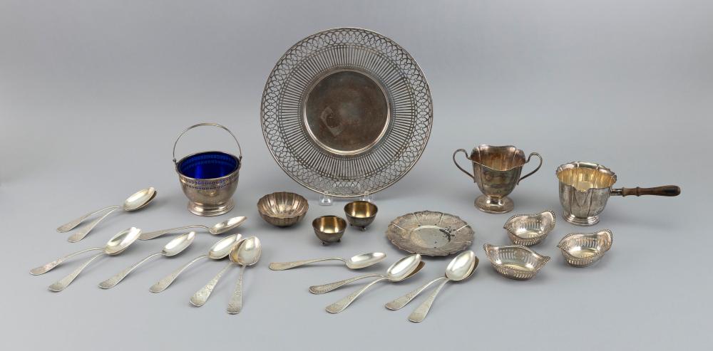 LOT OF STERLING SILVER TABLEWARE,