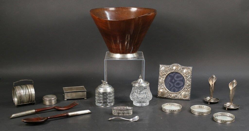 LOT OF STERLING, STERLING RIMMED