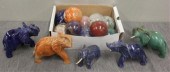 Lot of Stone Elephants and Sph