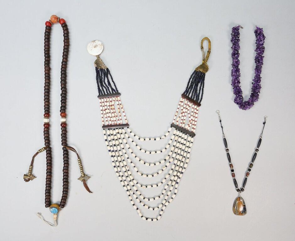 LOT OF STONE, SHELL & WOOD JEWELRY4