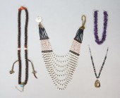 LOT OF STONE, SHELL & WOOD JEW