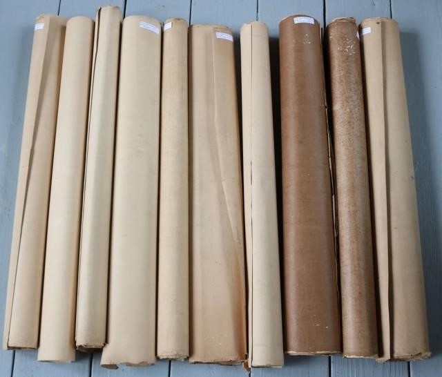 LOT OF TEN 19TH CENTURY ROLL UP