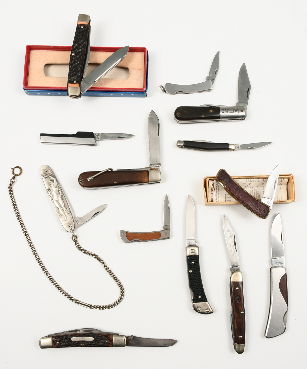 LOT OF THIRTEEN FOLDING COLLECTABLE