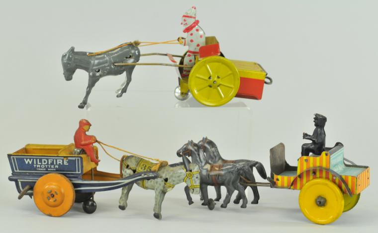LOT OF THREE ANIMAL DRAWN CARTS