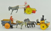 LOT OF THREE ANIMAL DRAWN CART