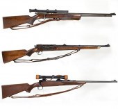 Lot of three bolt action rifle