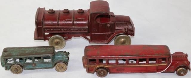 LOT OF THREE CAST IRON TOYS. TO