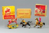 LOT OF THREE COWBOY RIDER TOYS