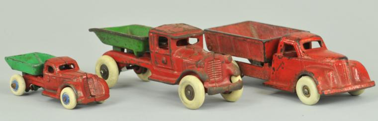 LOT OF THREE DUMP TRUCKS Cast