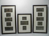 Lot of three framed early Unit