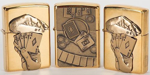 LOT OF THREE GAMBLING-THEMED