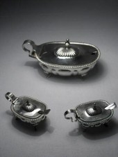 Lot of three Italian silver sa
