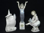 Lot of three Lladro porcelain