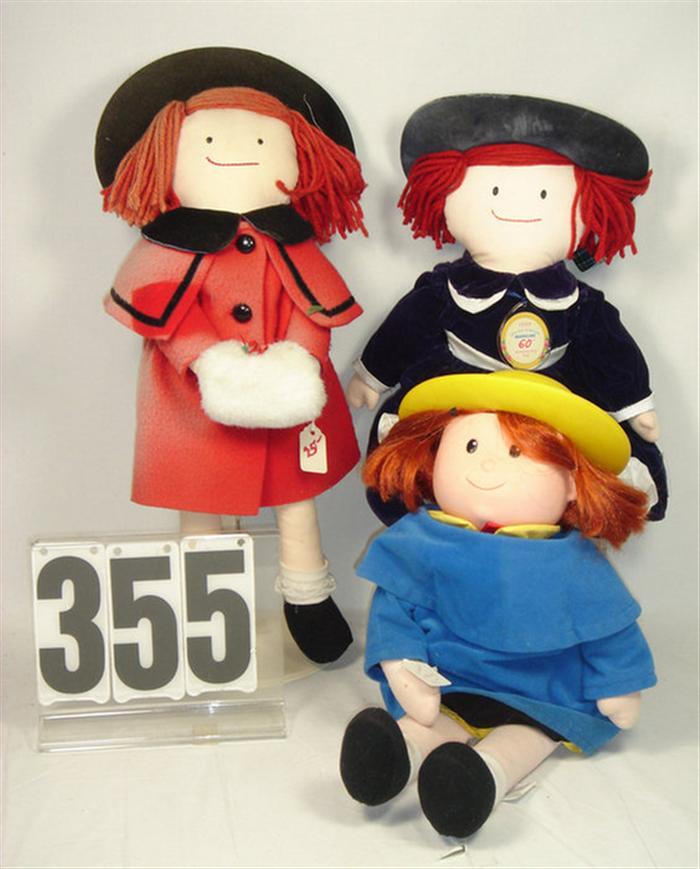 Lot of three Madeline Dolls,