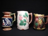 Lot of three Majolica pottery