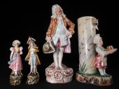 Lot of three Majolica style fi