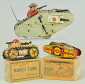 LOT OF THREE MARX TANKS Lithog