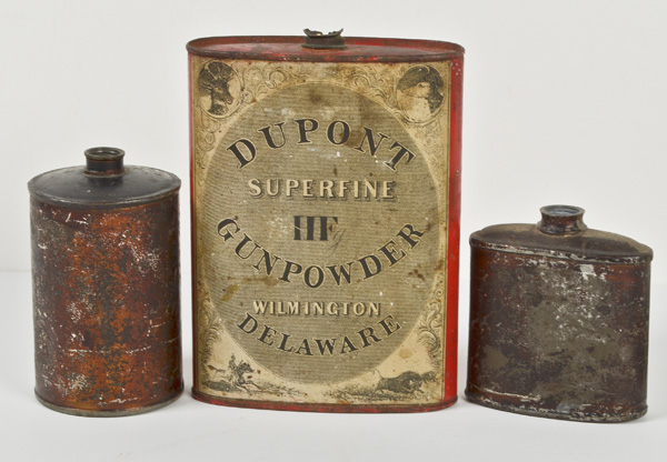 Lot of Three Powder Cans Two