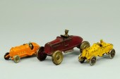 LOT OF THREE RACERS Cast iron