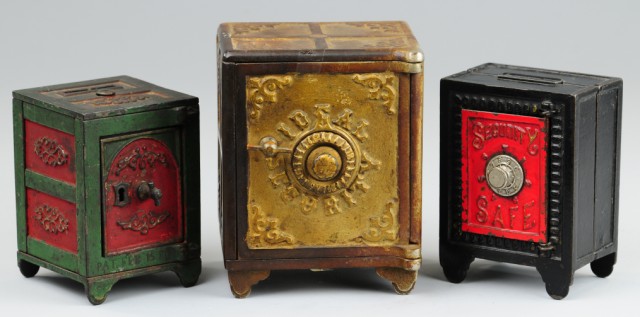 LOT OF THREE SAFE STILL BANKS