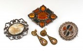 LOT OF THREE SCOTTISH PINS, ON