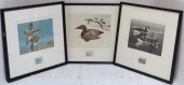 LOT OF THREE SIGNED AND NUMBER