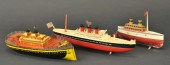 LOT OF THREE SMALL BOATS Litho