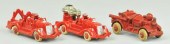 LOT OF THREE SMALL FIRE TRUCKS
